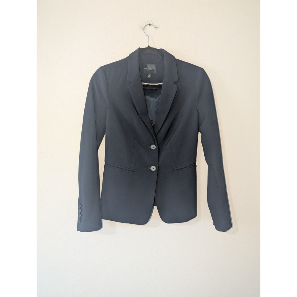 0 The Limited Collection Navy Blue Two Button Blazer Career Jacket
